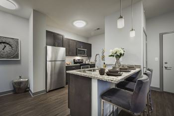 Efficient appliances in kitchen 
